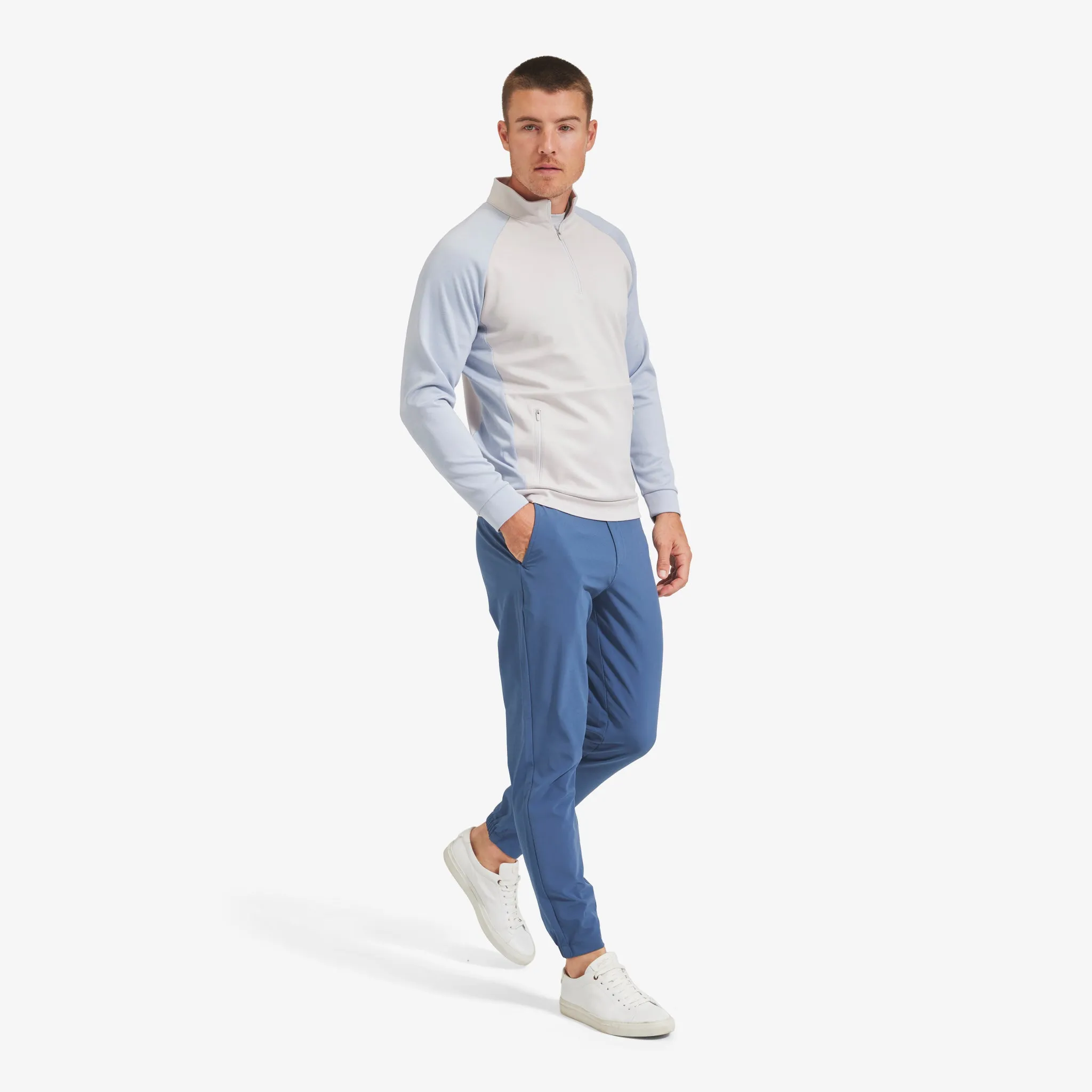 Dusty Blue and Micro Chip Colorblock
