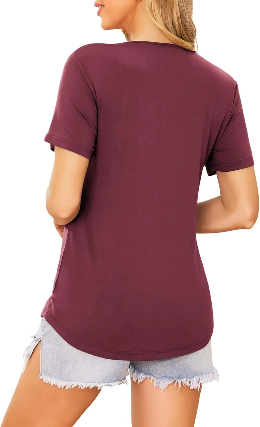 Ekouaer Women's Maternity Shirts Short Sleeves Nursing Tops 3 Pack Double Laye Breastfeeding Tees Pregnancy Clothes S-XXL