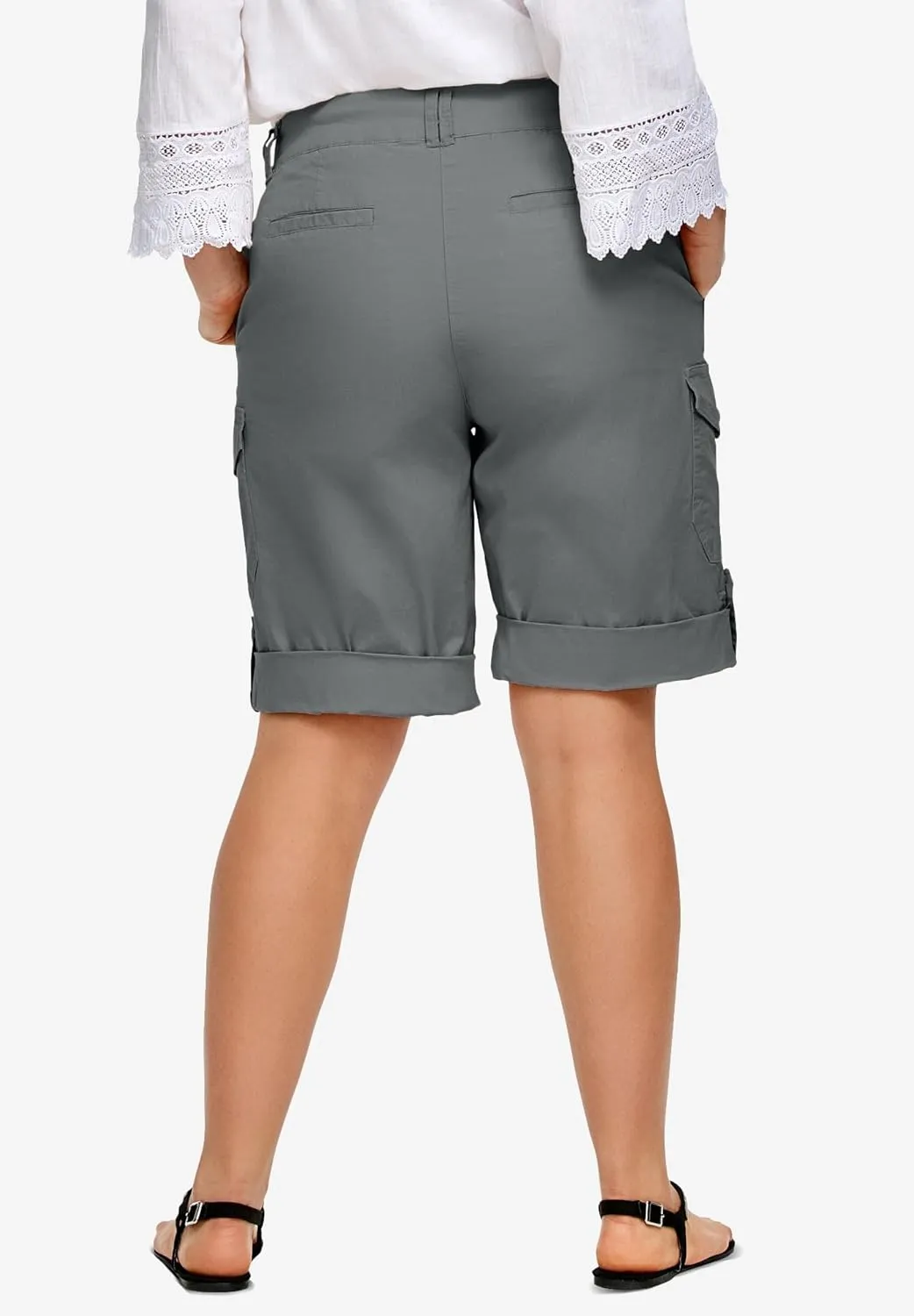 ellos Plus Size Convertible Cargo Shorts