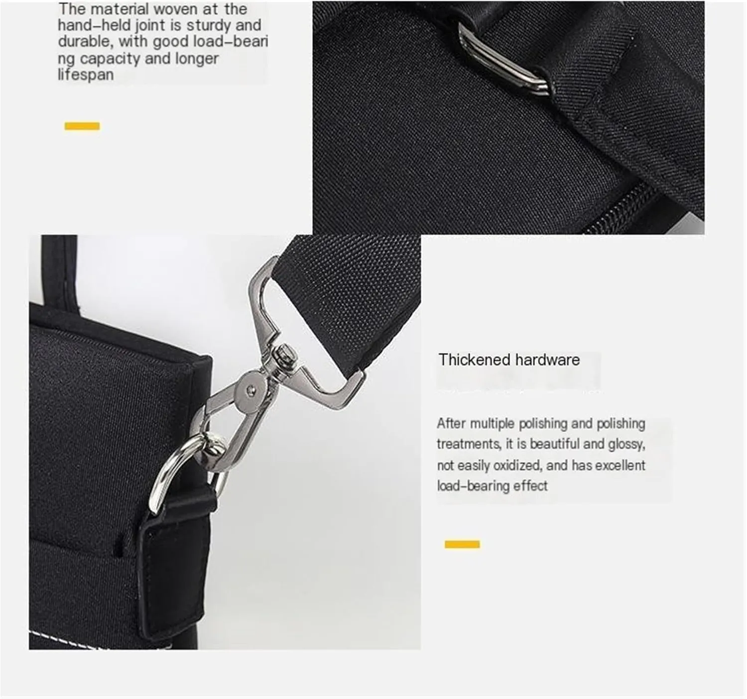 Fashion File Bag, Waterproof Conference Shoulder Bag, Thickened Business Handbag, Large Capacity Office Bag