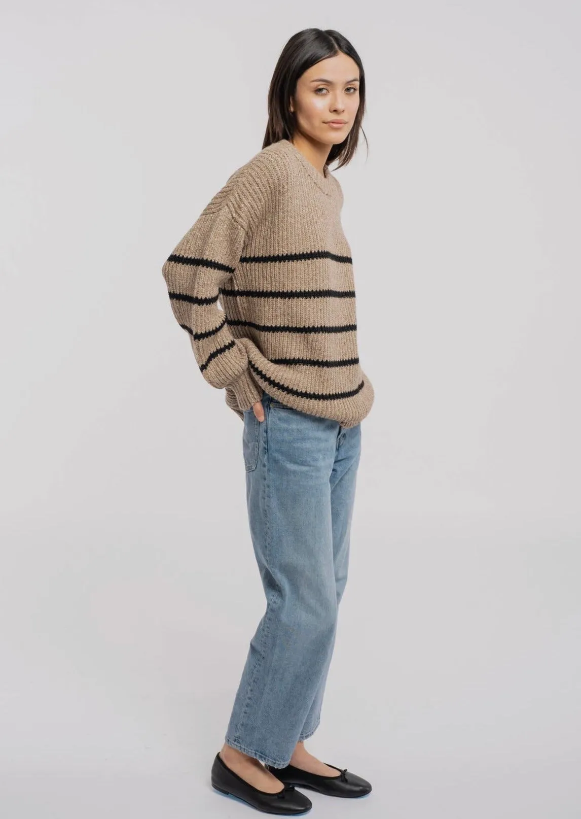 Field Sweater - Brown Stripe