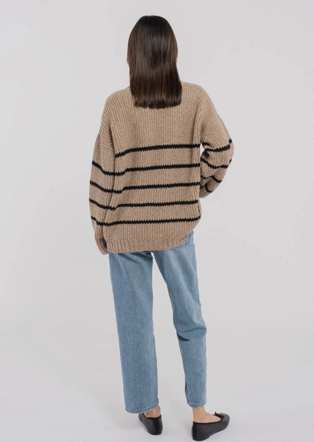Field Sweater - Brown Stripe