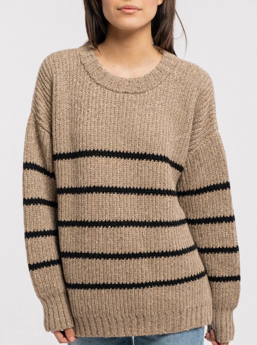 Field Sweater - Brown Stripe