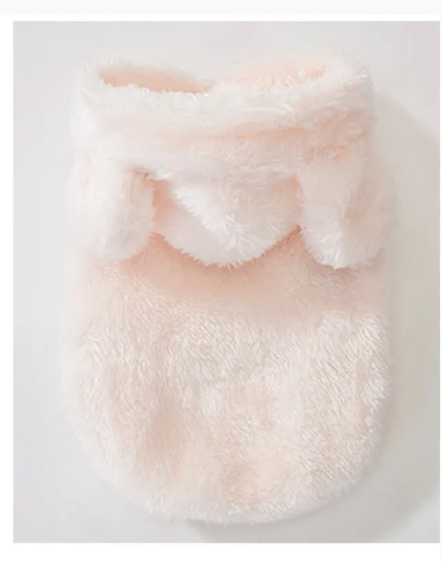 Fluffy Soft Fleece Vest Dog Winter Cloth_ White Bear