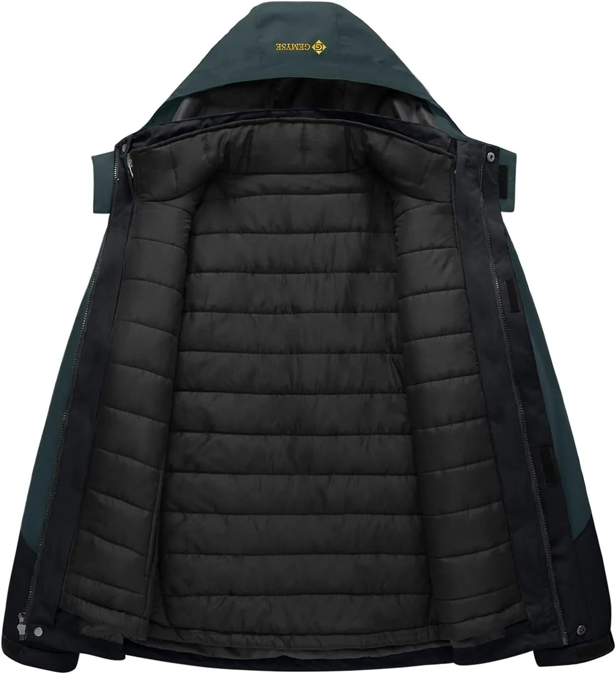 GEMYSE Men's Waterproof 3-in-1 Ski Snow Jacket Puffer Liner Insulated Winter Coat