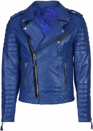 Genuine Lambskin Leather Jackets For Men - Motorcycle Biker Leather Jacket Men