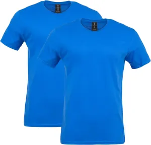 Gildan Adult Softstyle Cotton T-Shirt, Style G64000, Multipack, Royal (2-Pack), Large