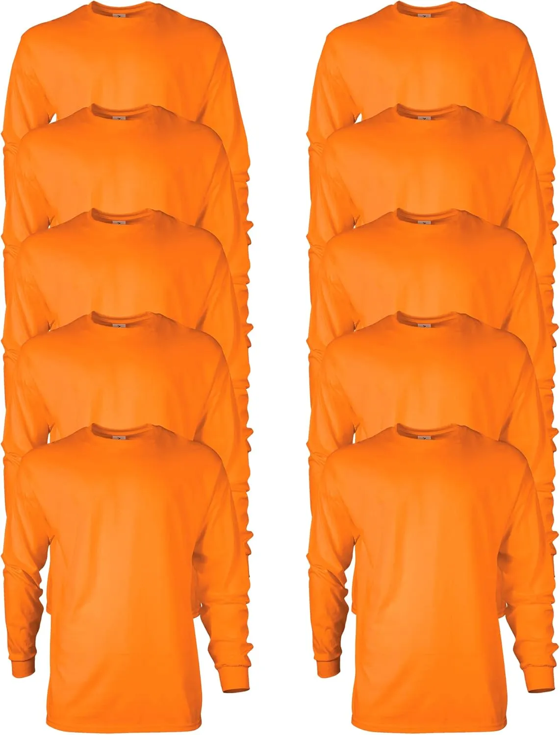 Gildan Unisex Adult Ultra Cotton Long Sleeve T-Shirt, Style G2400, Multipack