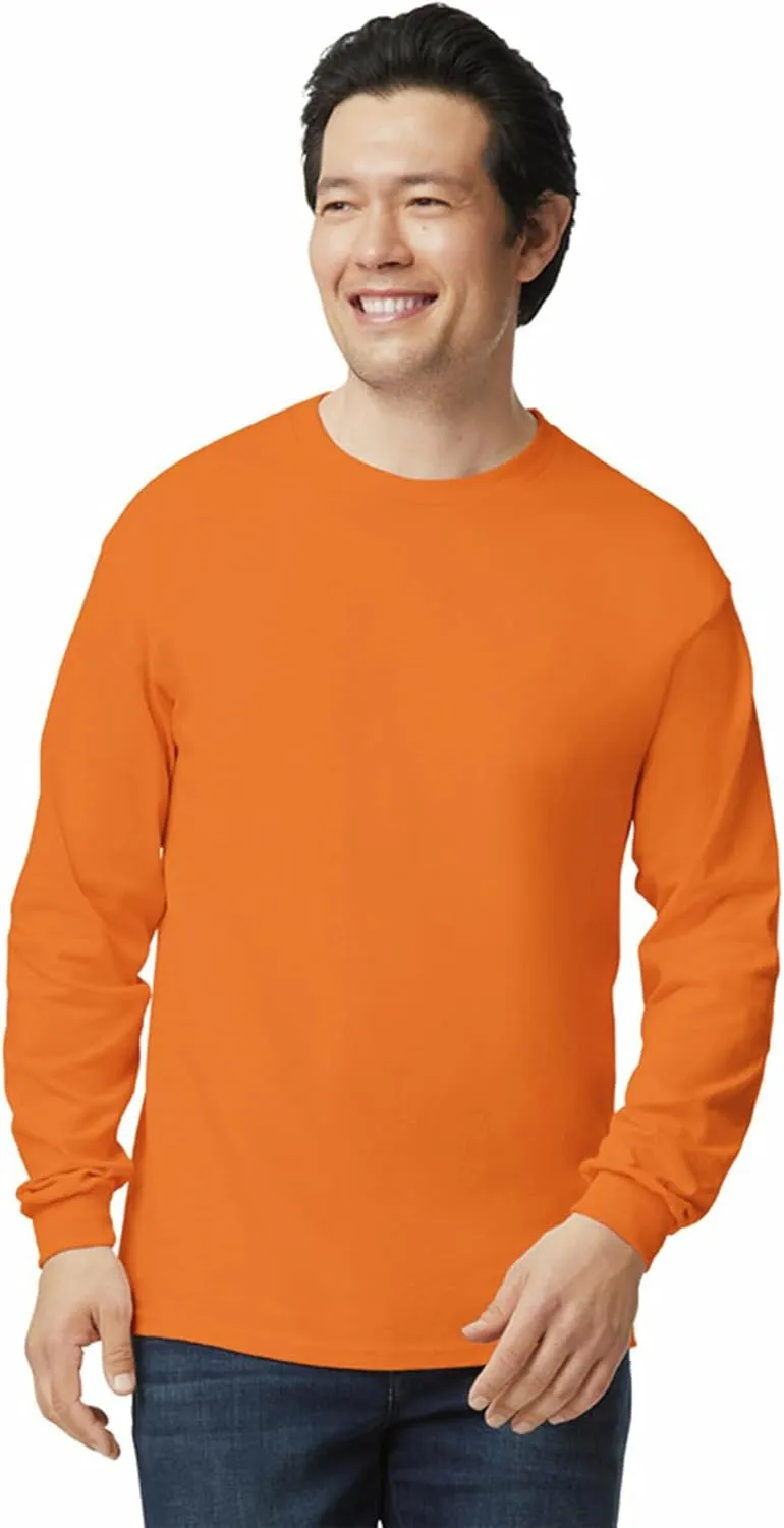 Gildan Unisex Adult Ultra Cotton Long Sleeve T-Shirt, Style G2400, Multipack
