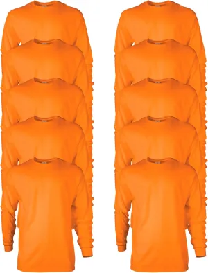 Gildan Unisex Adult Ultra Cotton Long Sleeve T-Shirt, Style G2400, Multipack