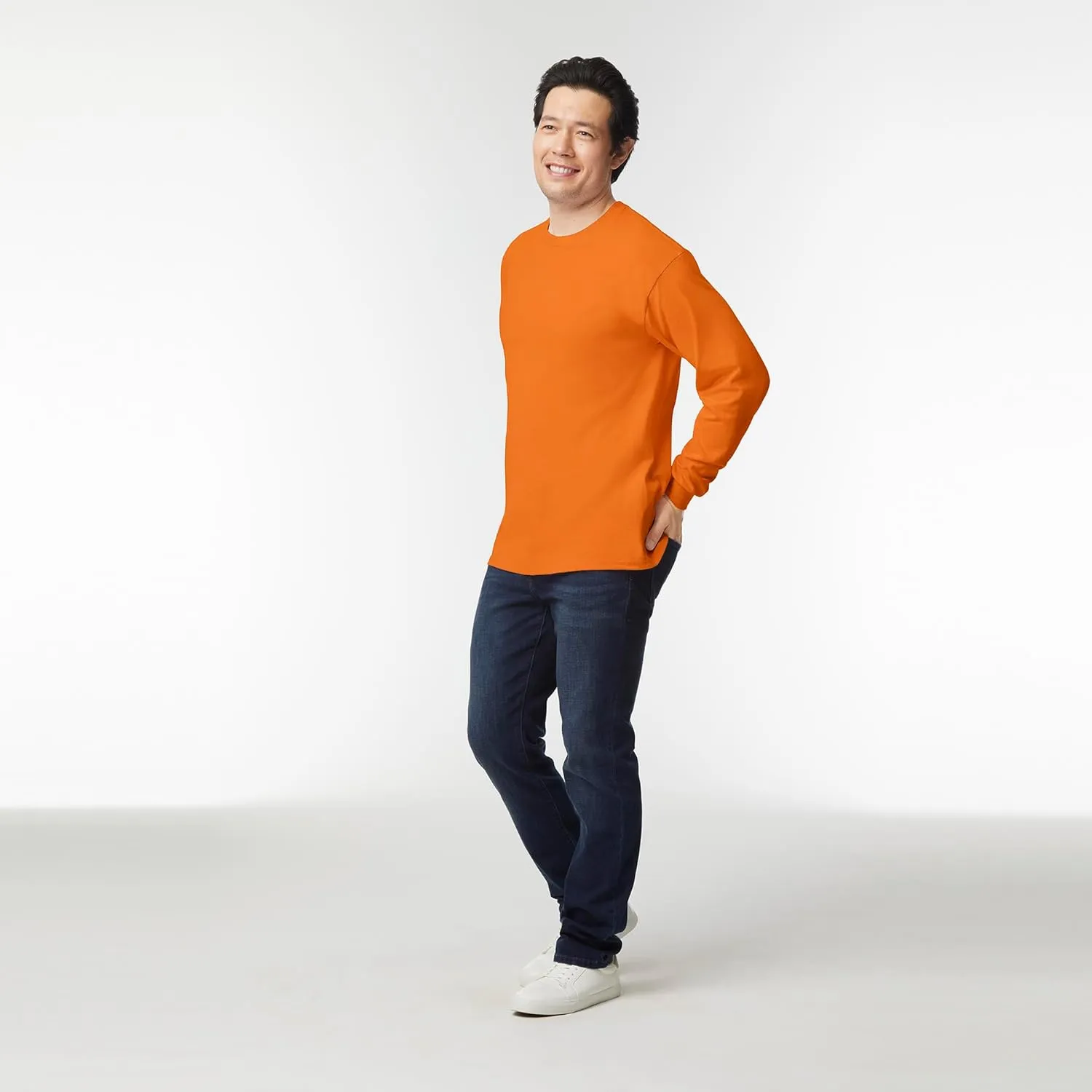 Gildan Unisex Adult Ultra Cotton Long Sleeve T-Shirt, Style G2400, Multipack