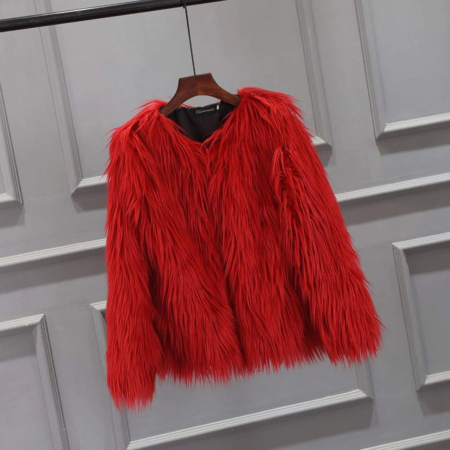 Girls Faux-Fur Jacket Winter Shaggy Dress Coats Thick Warm Fashion Purple Cool Clothes Costume Kids 3-10 Years