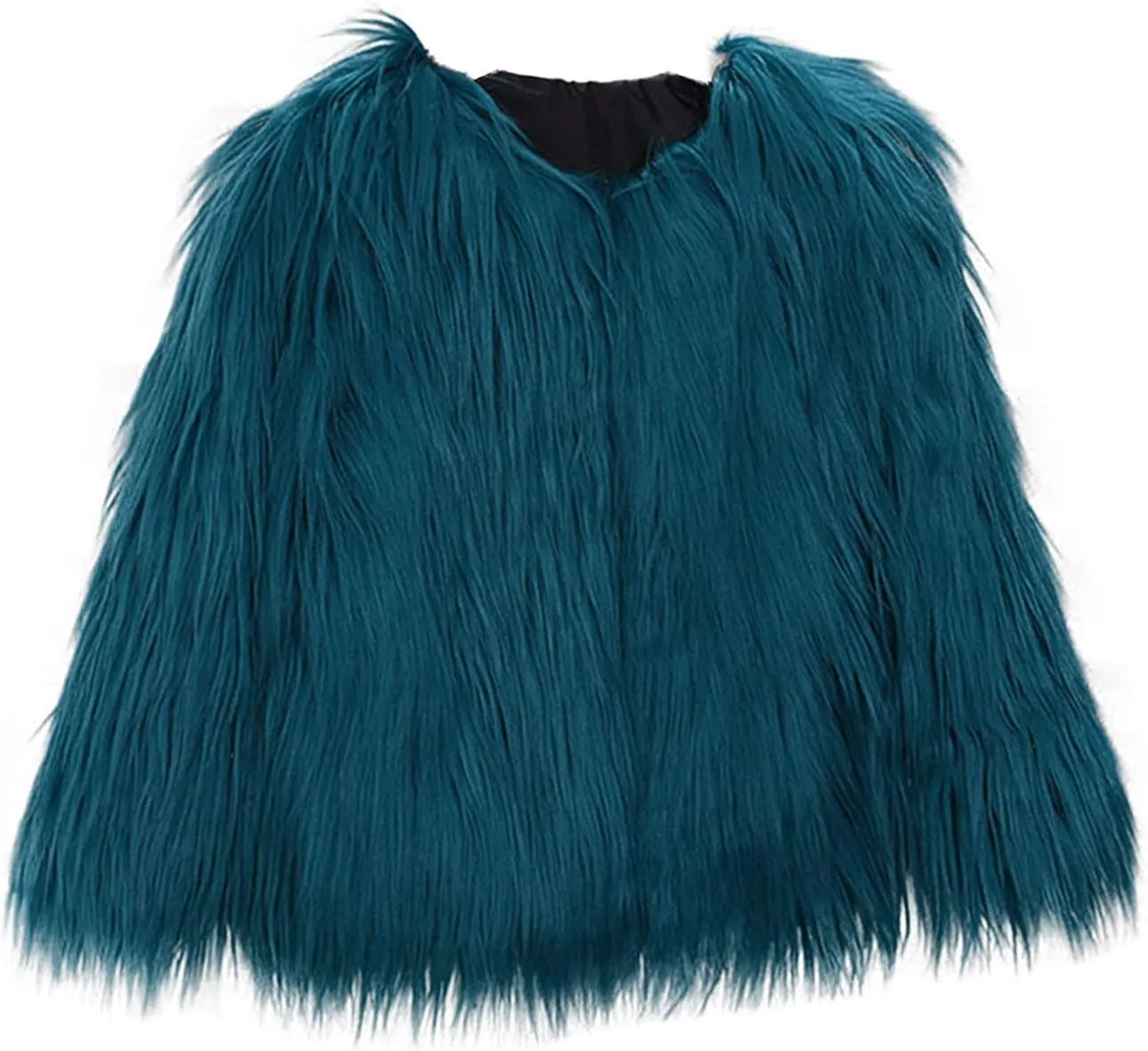 Girls Faux-Fur Jacket Winter Shaggy Dress Coats Thick Warm Fashion Purple Cool Clothes Costume Kids 3-10 Years