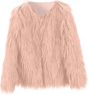 Girls Faux-Fur Jacket Winter Shaggy Dress Coats Thick Warm Fashion Purple Cool Clothes Costume Kids 3-10 Years