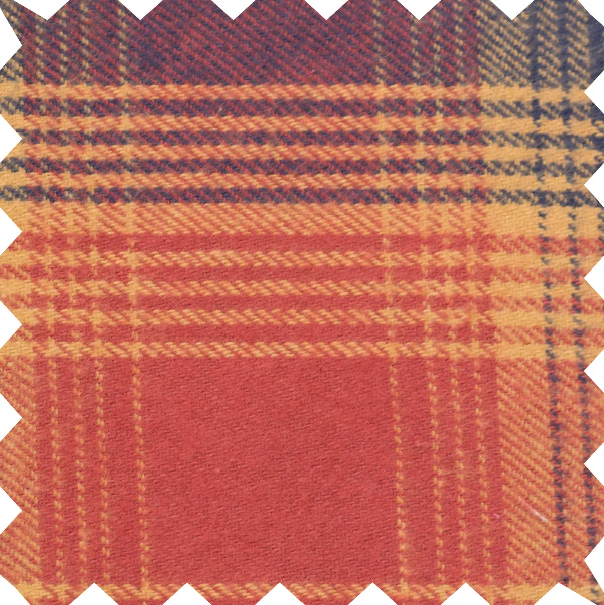 Girls' Long Sleeve Plaid Flannel Dress, Orange
