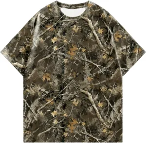 GORGLITTER Men's Camo Tropical Graphic Oversized T Shirt Y2K Crewneck Short Sleeve Tee Tops