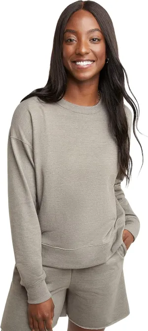 Hanes Women's Originals French Terry, Lightweight Fleece Pullover Sweatshirt, Available in Plus