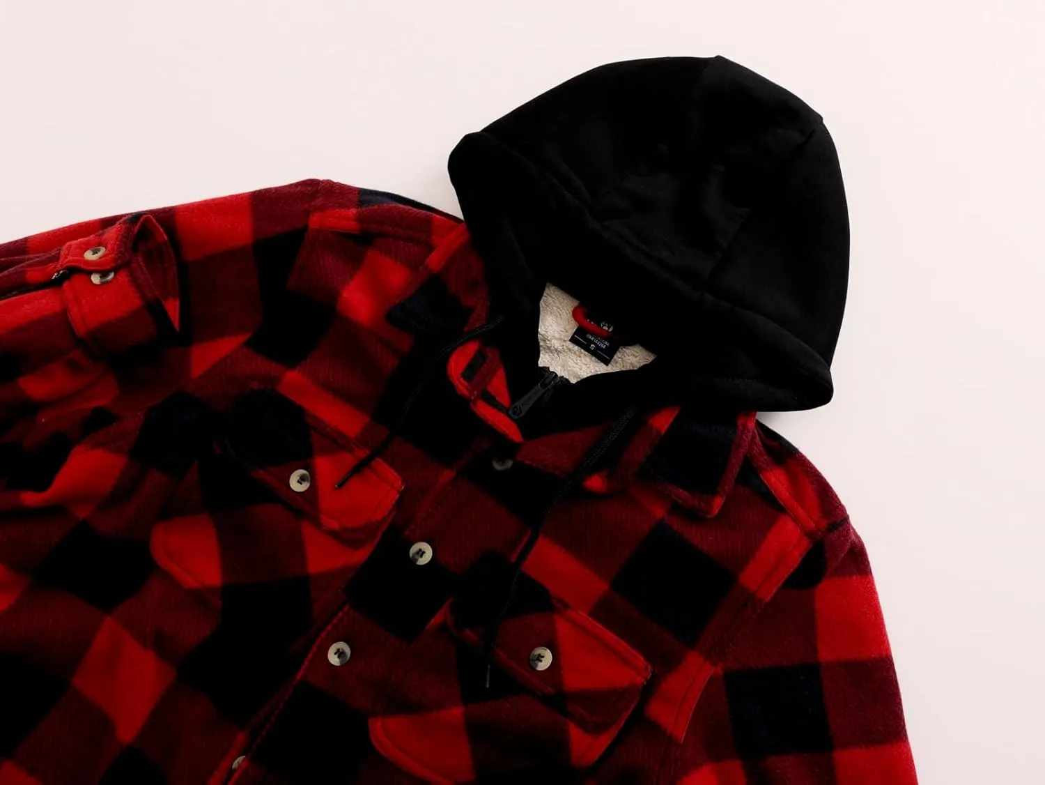 Heavyweight Hoodies for Men Jackets Comfy Sherpa Lined Zip Up Hoodie Coats with Pockets Outerwear