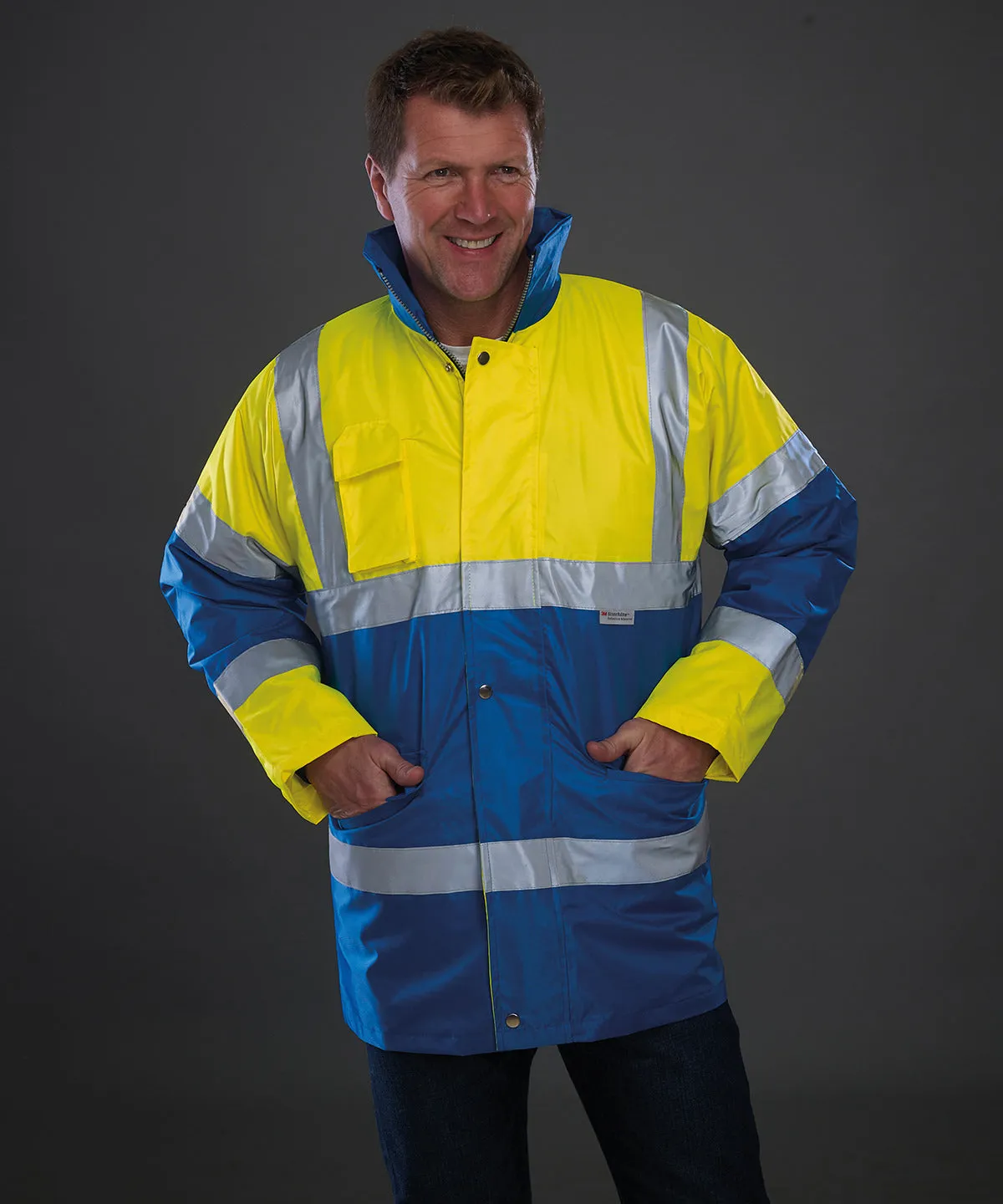 Hi-vis contrast jacket (HVP303) | Yellow/Red