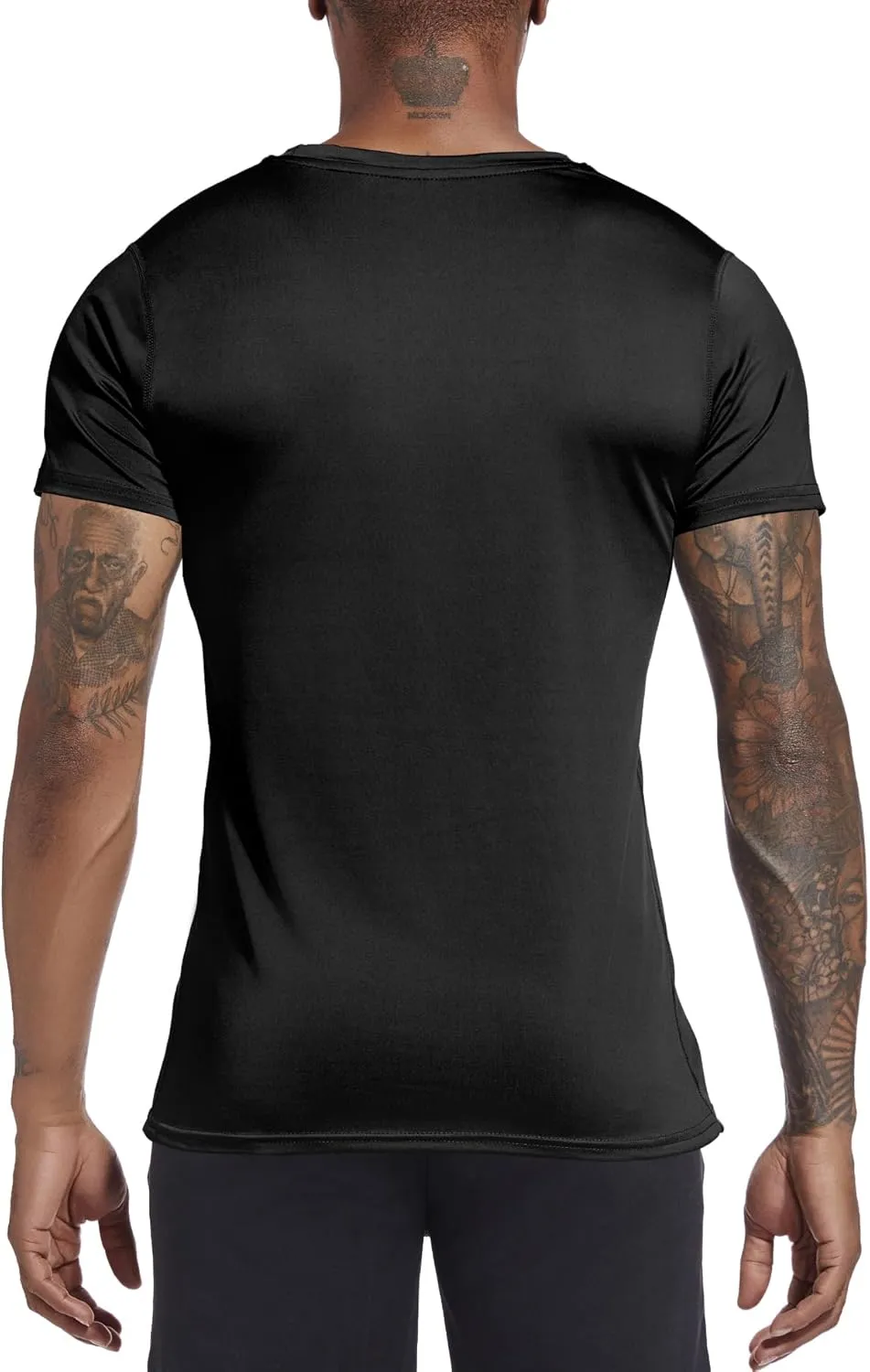 Holure Men's Compression/Loose Fit Tee Short Sleeve Sports Baselayer T-Shirts Cool Dry Tops (Pack of 1 or 3)