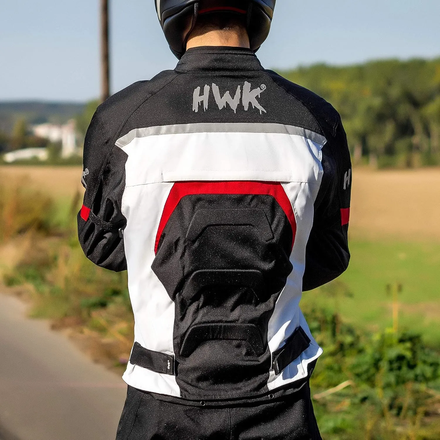 HWK Spyder Motorcycle Jacket for Men with Weather Resistant Cordura Textile Fabric for Enduro Motocross Jacket