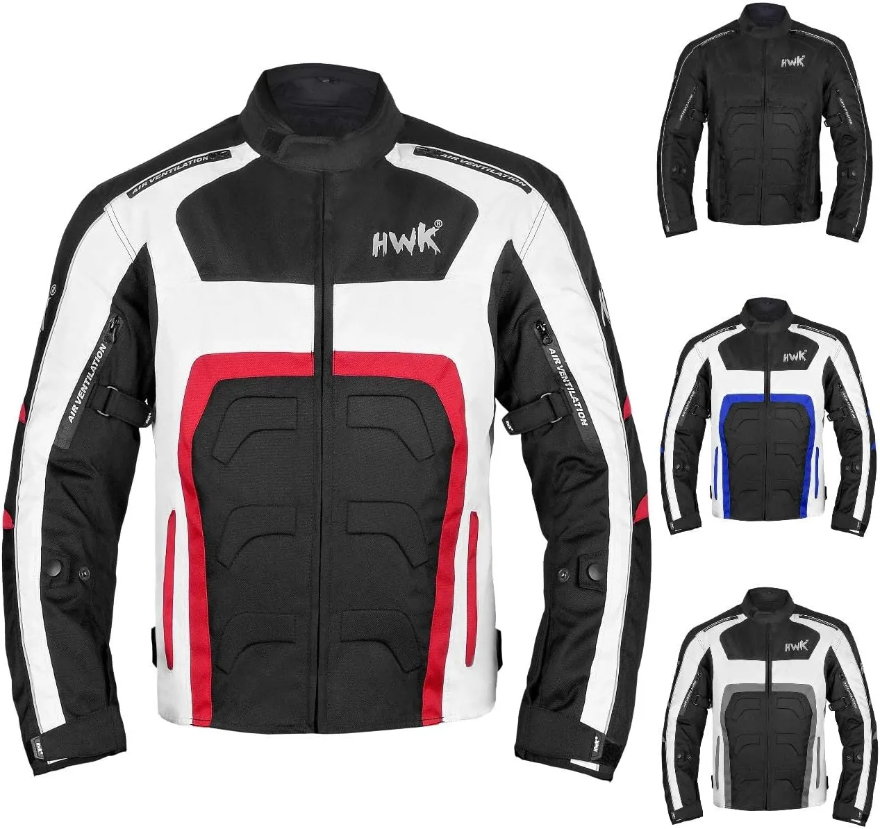 HWK Spyder Motorcycle Jacket for Men with Weather Resistant Cordura Textile Fabric for Enduro Motocross Jacket