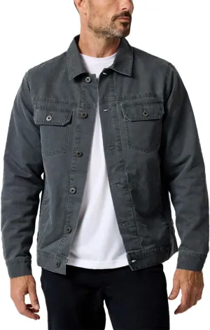 INTO THE AM Tradesman Trucker Jacket Men S-4XL Flannel Lined Workwear Cotton Canvas Jacket