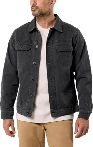 INTO THE AM Tradesman Trucker Jacket Men S-4XL Flannel Lined Workwear Cotton Canvas Jacket