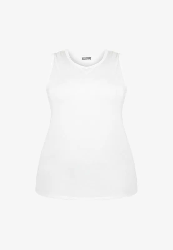 Irene OUTSTANDINGLY SOFT Sleeveless Top - White