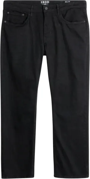 IZOD Men's Relaxed Fit Jeans - Classic 5-Pocket Comfort Stretch Denim - Straight Leg Casual Work Pants for Men