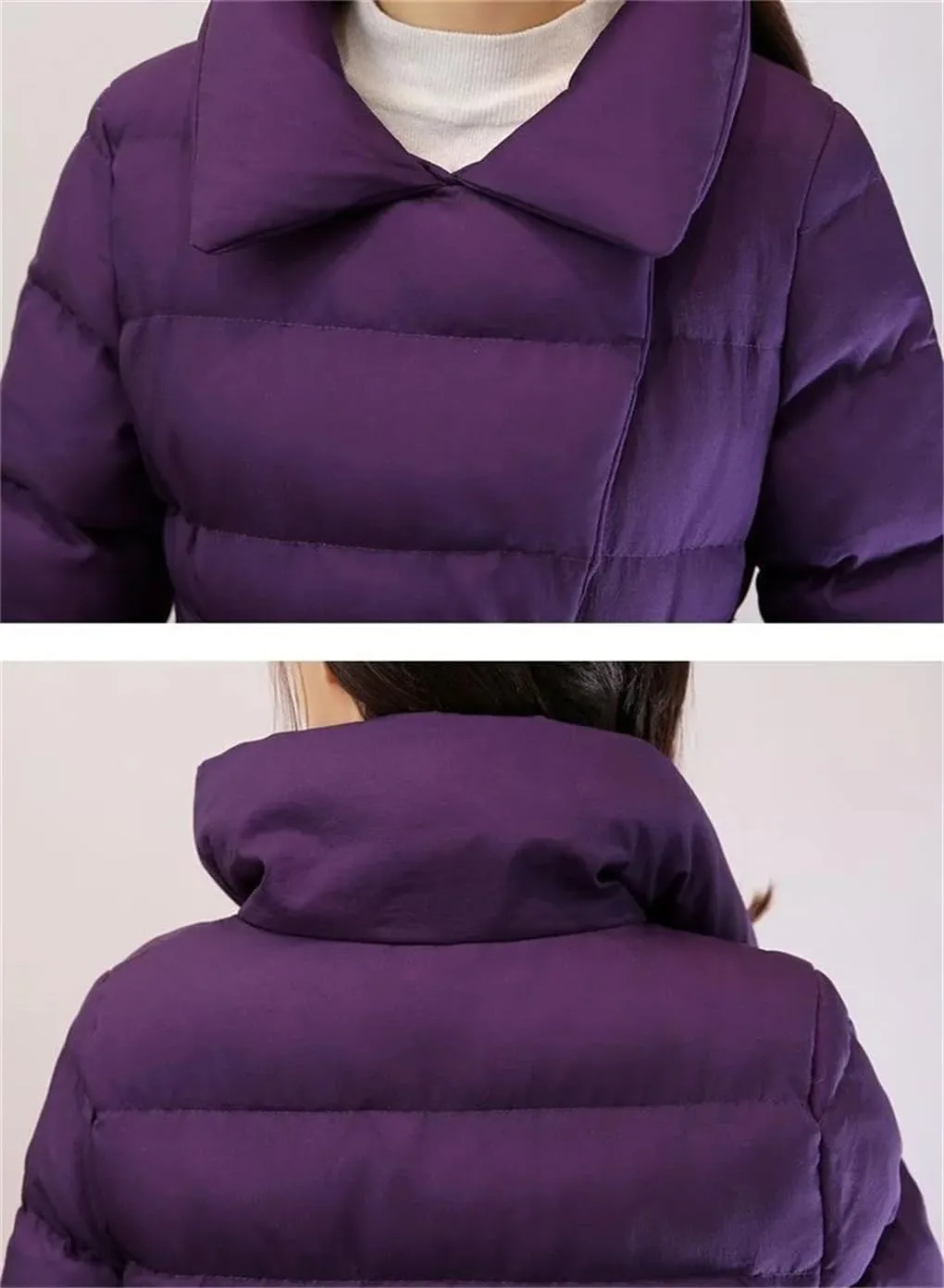 Jackets for Women Long Coat Women Parkas Warm Padded Cotton Jacket with Belt Womens Clothing Outwear