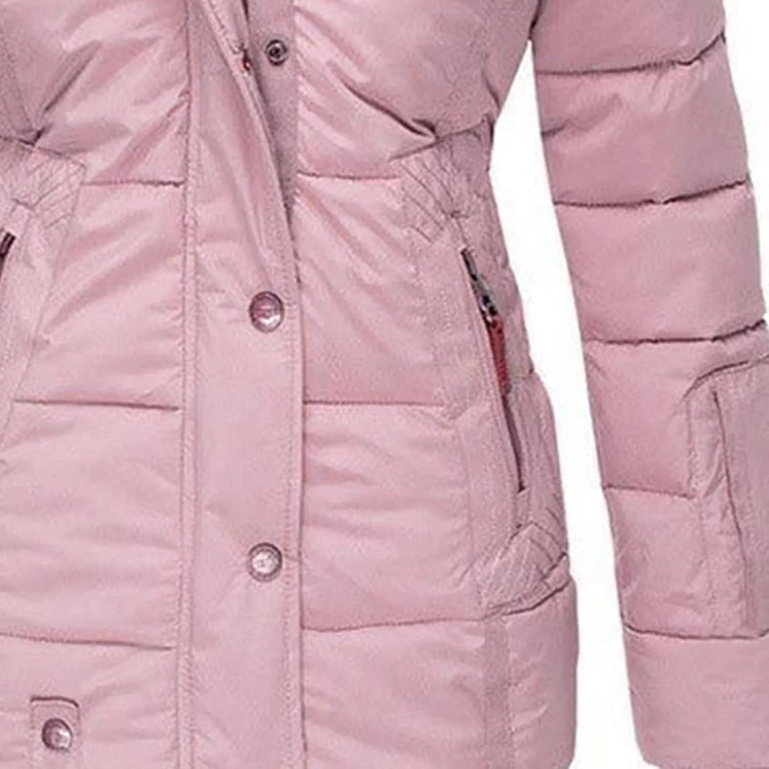 JEsilunmaMY Women's Winter Military Hooded Coats Long Sleeve Slim Fit Fleece Parkas Anoraks Warm Thicken Cotton Puffer Jacket