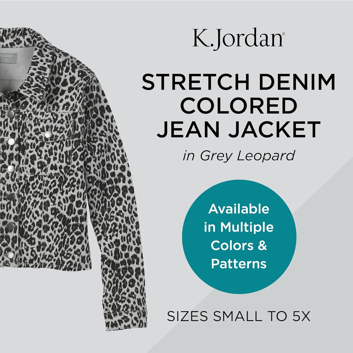 K. Jordan Womens Stretch Denim Colored Jean Jacket