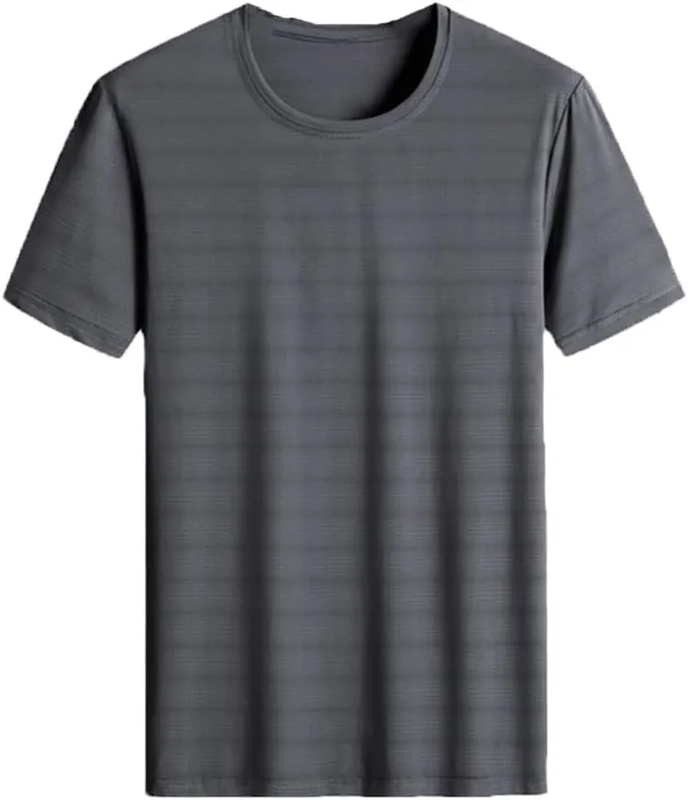 keusyoi Oversized Ice Silk Mesh Tshirt for Men Summer Short Sleeve Tee Tops Men's Quick Dry T-Shirt Running Tshirt