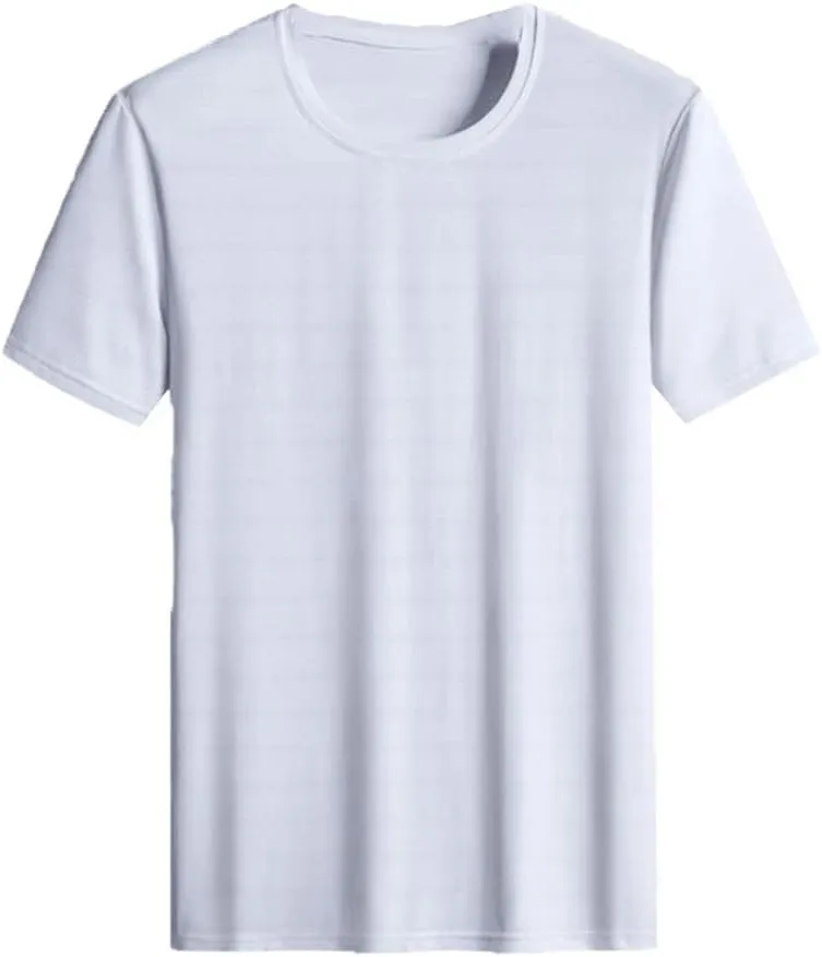 keusyoi Oversized Ice Silk Mesh Tshirt for Men Summer Short Sleeve Tee Tops Men's Quick Dry T-Shirt Running Tshirt