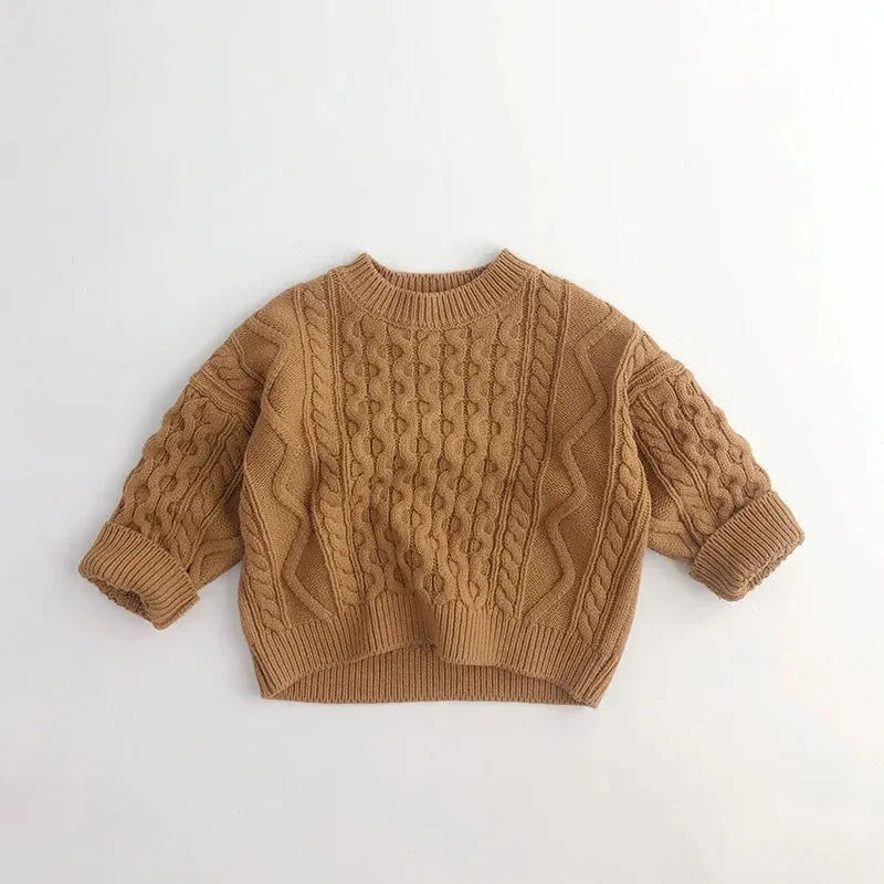 Kids Cable-Knit Wool Pullover