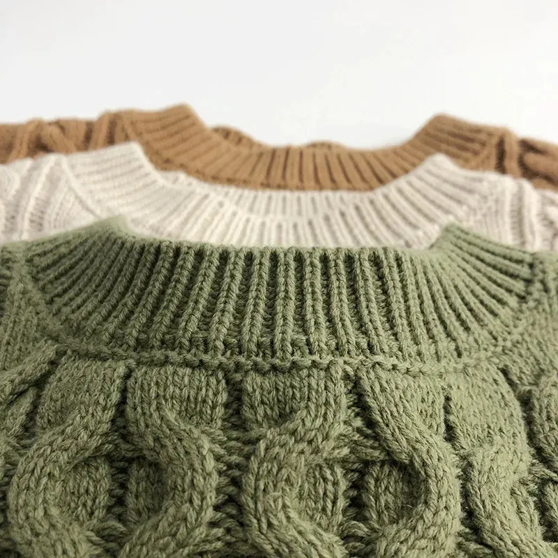 Kids Cable-Knit Wool Pullover