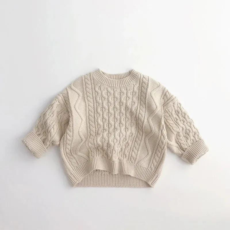 Kids Cable-Knit Wool Pullover