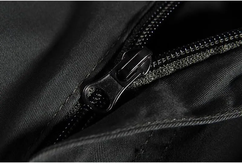 Kinghua Baggy Cargo Shorts for Men Elastic Waist Loose Fit Cotton Twill Below Knee Long Shorts