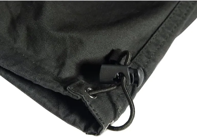 Kinghua Baggy Cargo Shorts for Men Elastic Waist Loose Fit Cotton Twill Below Knee Long Shorts