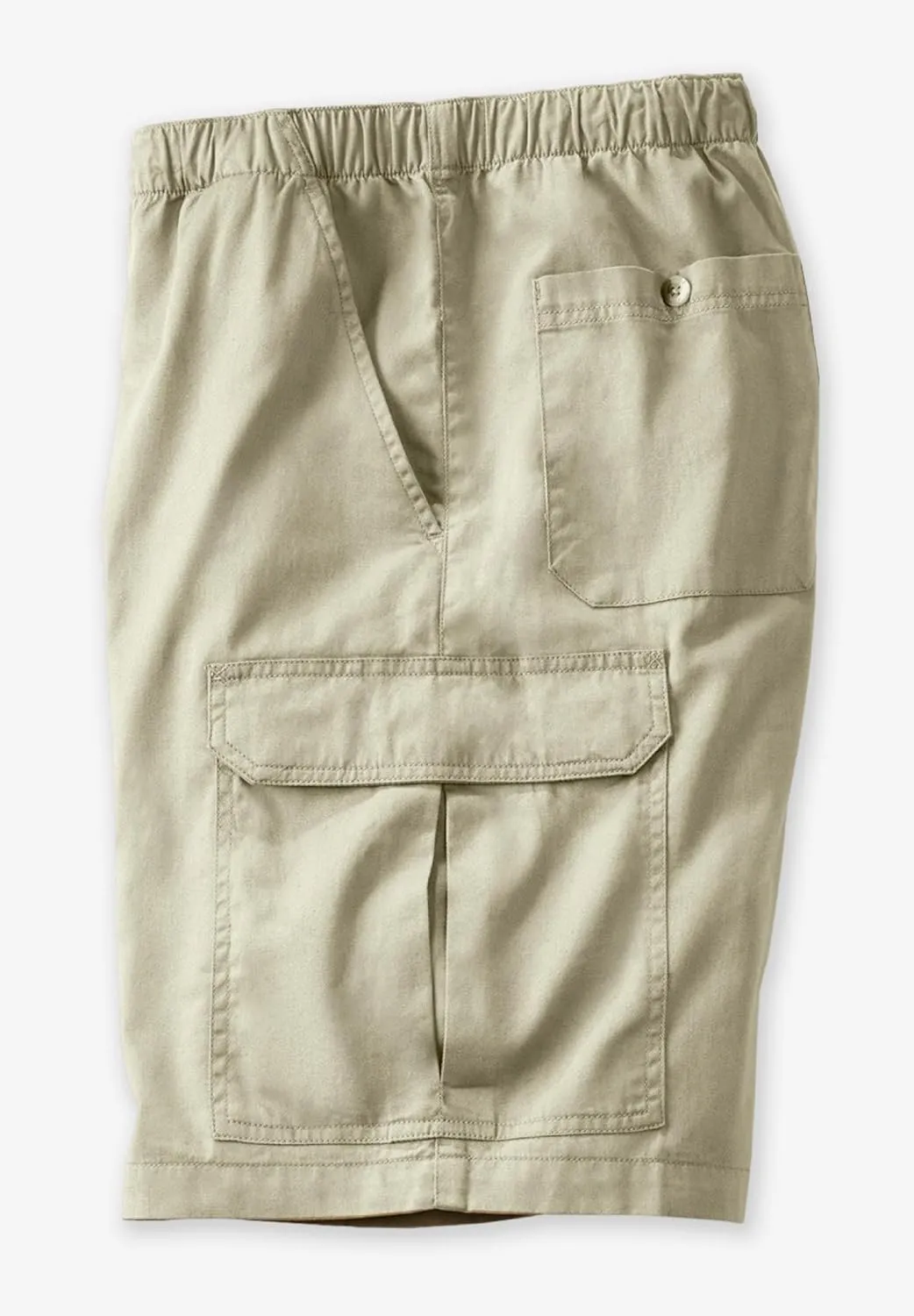 KingSize Men's Big & Tall Knockarounds 8" Full-Elastic Cargo Shorts