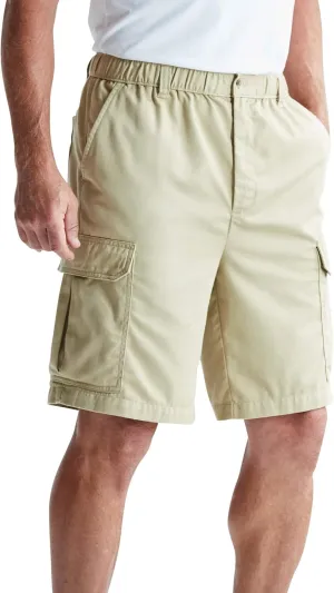 KingSize Men's Big & Tall Knockarounds 8" Full-Elastic Cargo Shorts