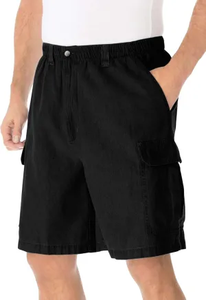 KingSize Men's Big & Tall Knockarounds 8" Full-Elastic Cargo Shorts