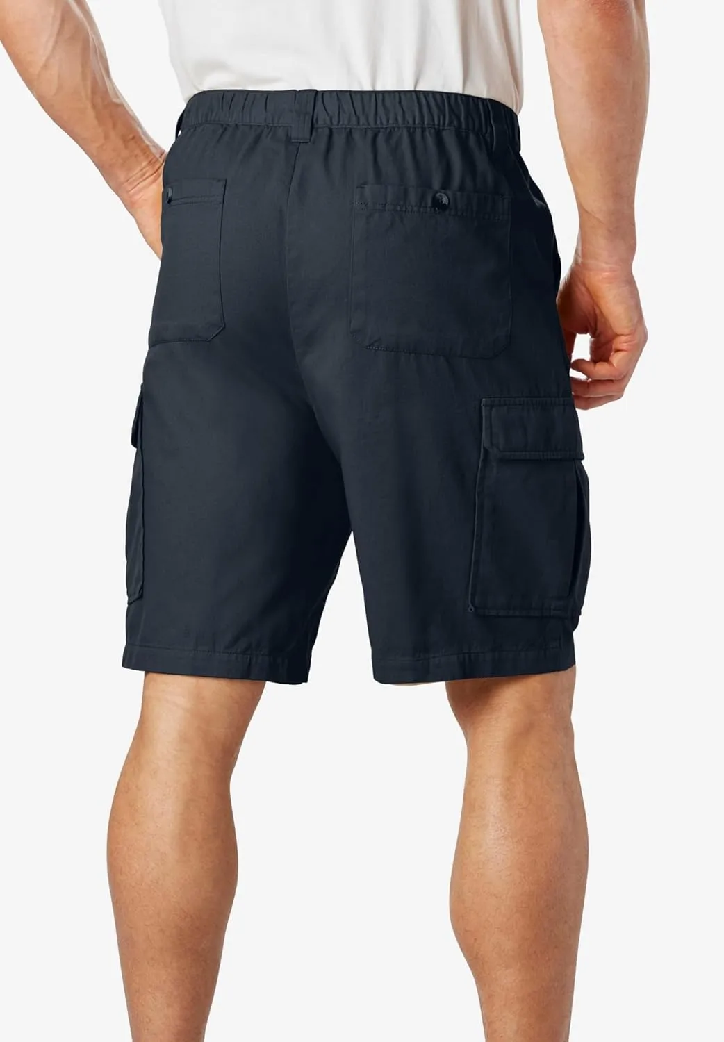 KingSize Men's Big & Tall Knockarounds 8" Full-Elastic Cargo Shorts