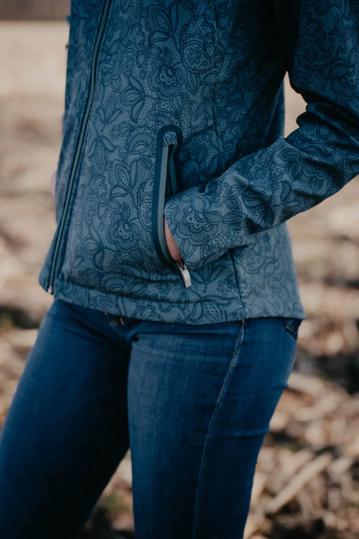 'Lacey' Womens Stormy Blue Softshell Jacket (S-XXL)