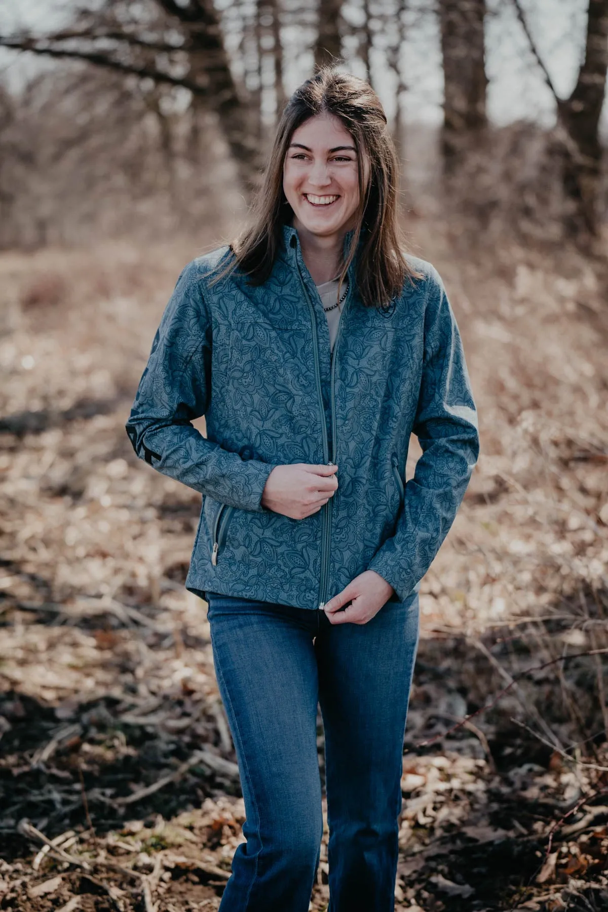 'Lacey' Womens Stormy Blue Softshell Jacket (S-XXL)