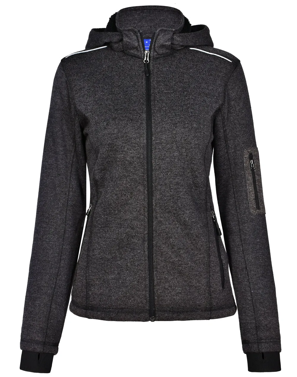 Ladies Heather Bonded Coral Fleece Jacket JK42