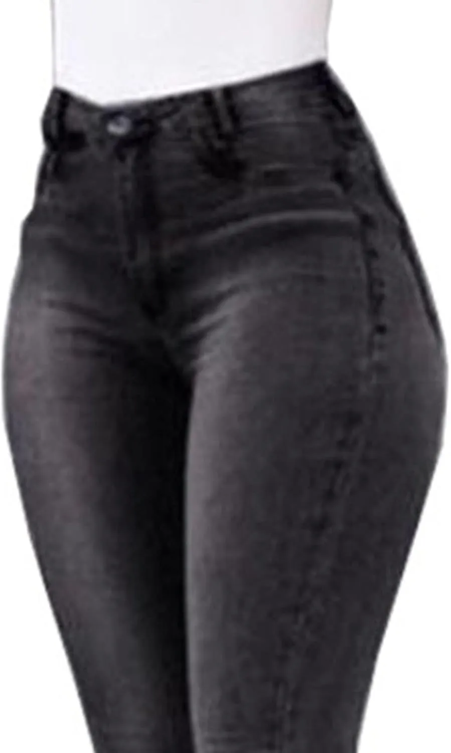 Ladies Side Slit Slim Ripped Denim Trousers Butt Lifting Flare Hold Jeans Stretch High Waisted Bell Distressed Jean