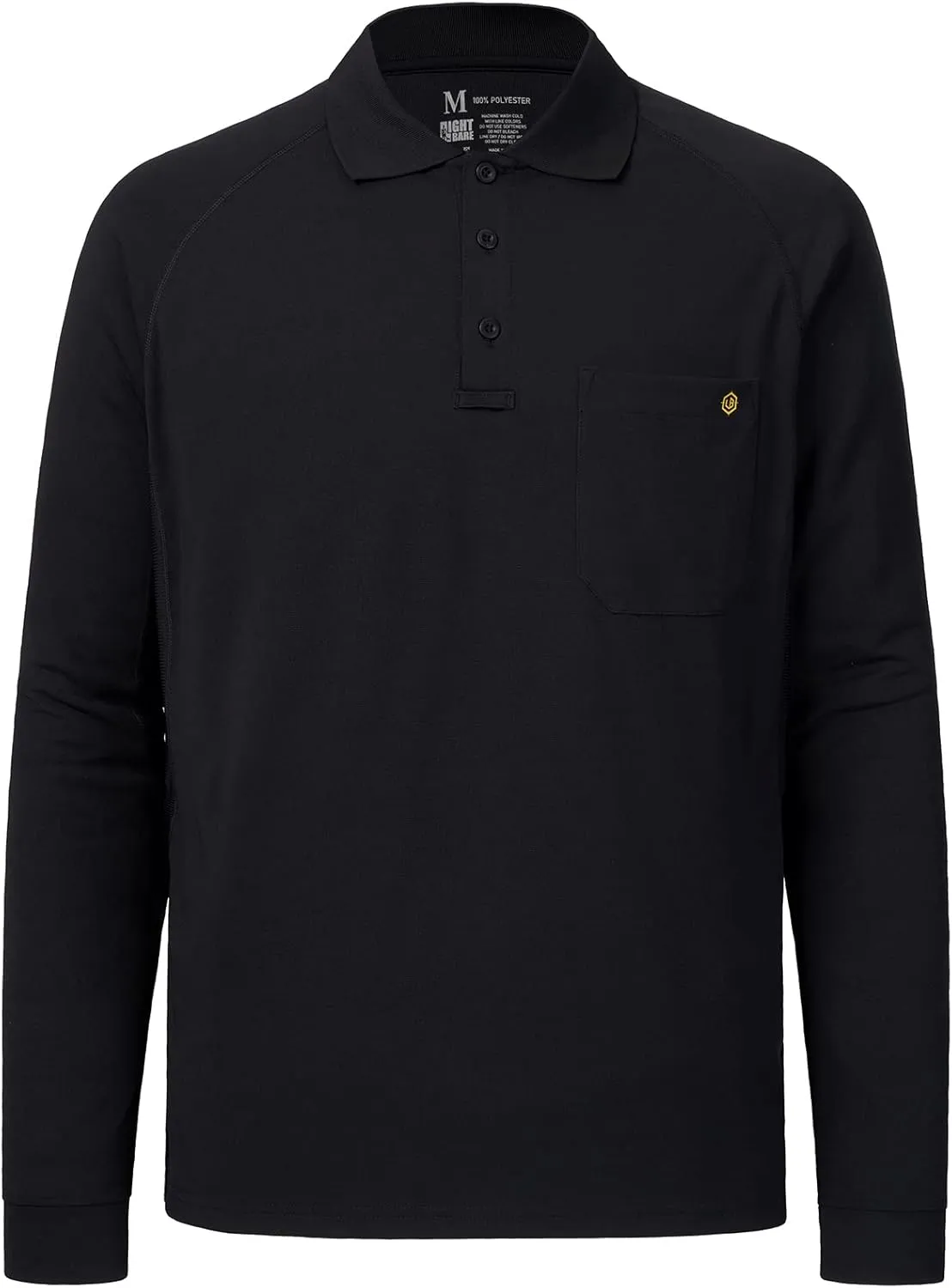 Lightbare Mens Performance Polo Shirt Moisture Wicking Quick Dry Tactical Pique Shirts Hiking Fishing Golf UPF 50