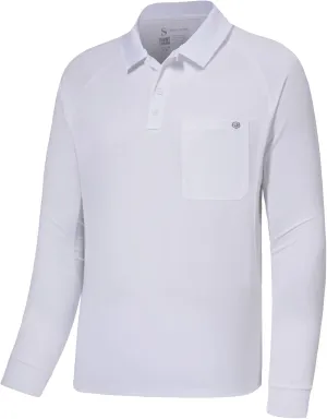 Lightbare Mens Performance Polo Shirt Moisture Wicking Quick Dry Tactical Pique Shirts Hiking Fishing Golf UPF 50